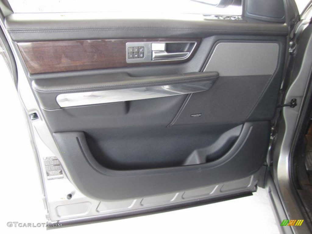 2010 Land Rover Range Rover Sport HSE Ebony/Lunar Stitching Door Panel Photo #93122847