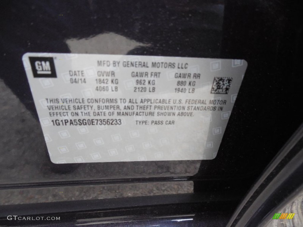 2014 Cruze LS - Blue Ray Metallic / Jet Black/Medium Titanium photo #19