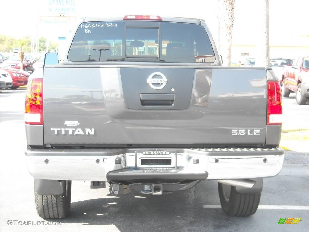 2008 Titan Pro-4X King Cab 4x4 - Smoke Gray / Charcoal photo #4