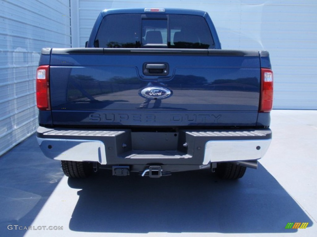 2015 F250 Super Duty Lariat Crew Cab 4x4 - Blue Jeans / Black photo #5