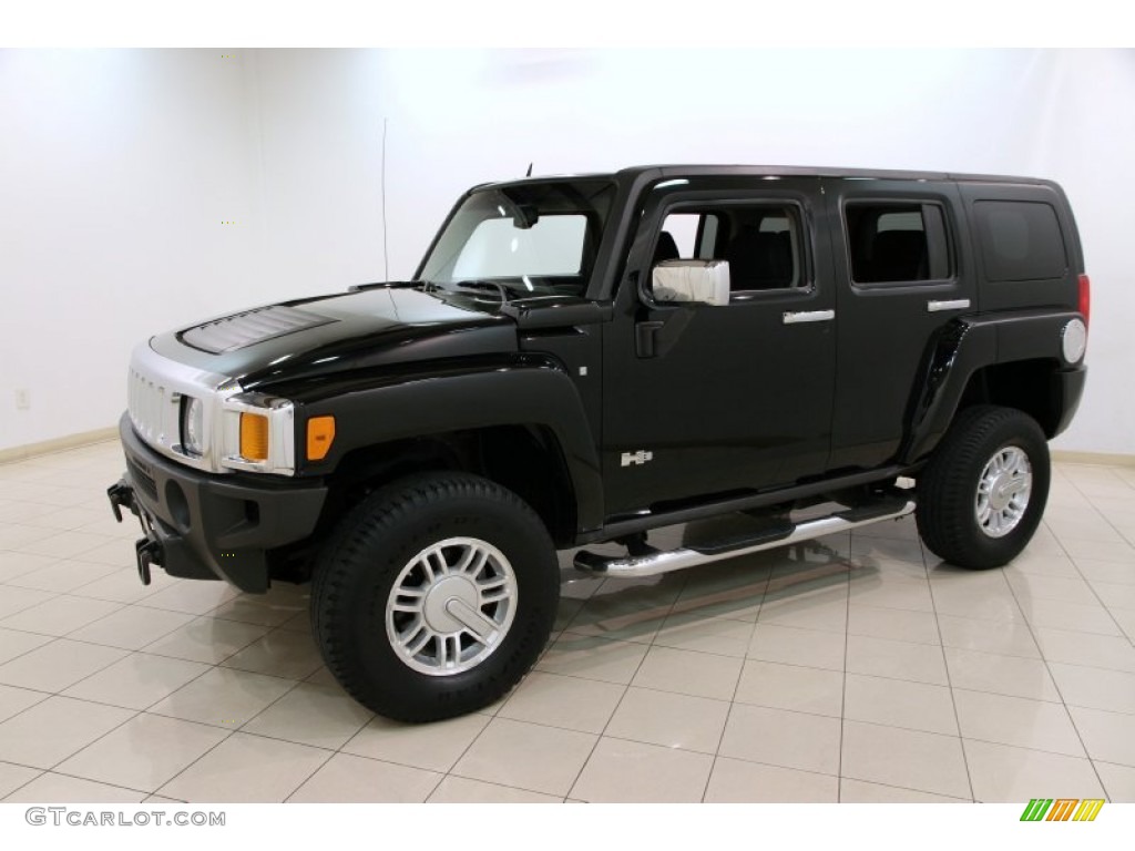 Black 2007 Hummer H3 Standard H3 Model Exterior Photo #93127401