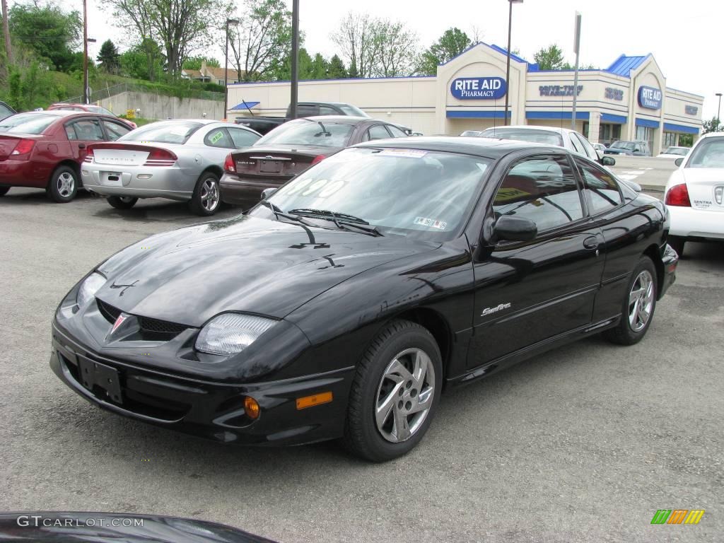 2002 Sunfire SE Coupe - Black / Graphite photo #11