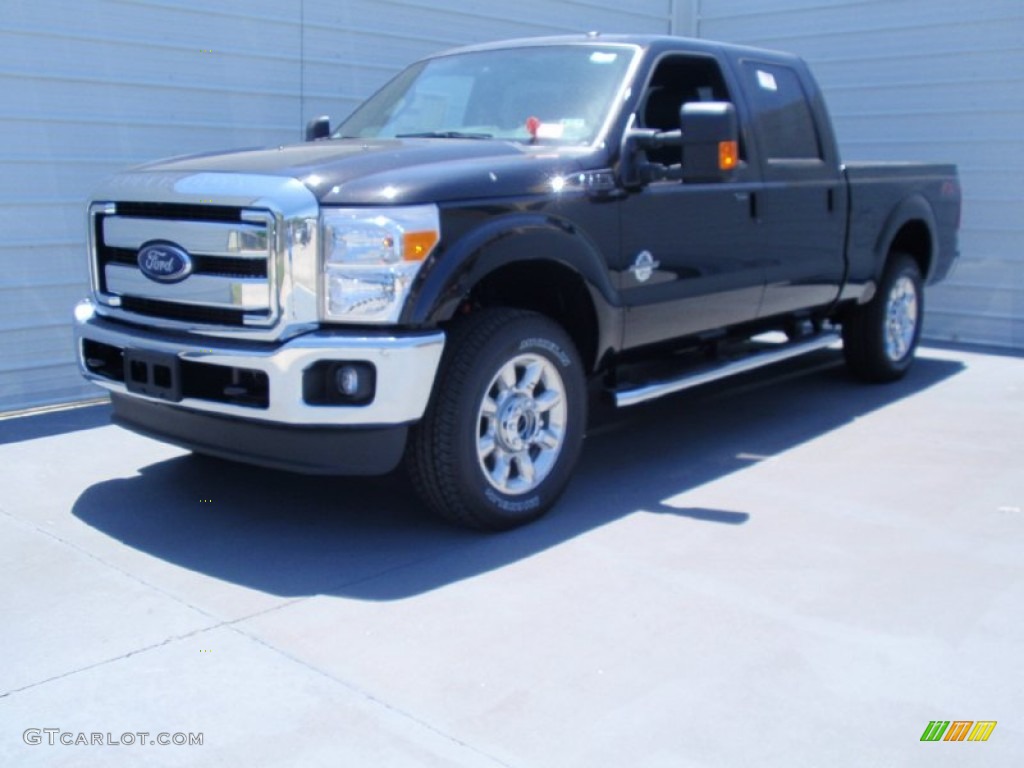 2015 F250 Super Duty Lariat Crew Cab 4x4 - Tuxedo Black / Black photo #7