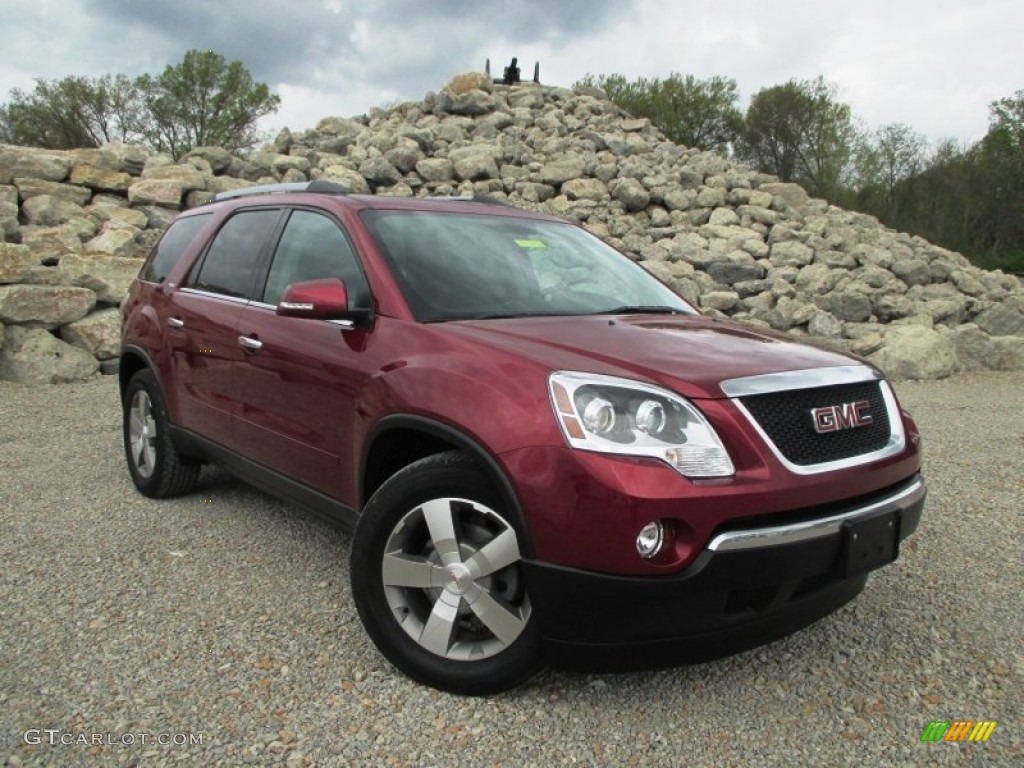Red Jewel Tintcoat 2010 GMC Acadia SLT AWD Exterior Photo #93128697