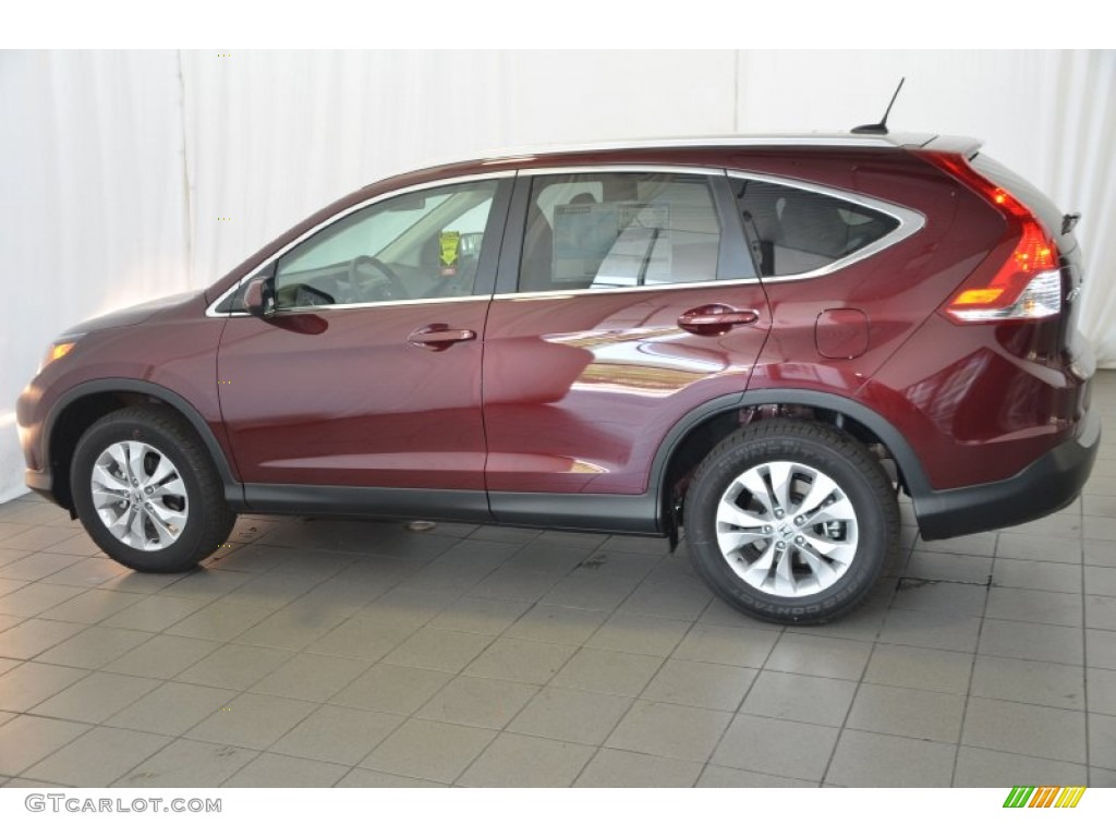 2014 CR-V EX-L - Basque Red Pearl II / Gray photo #7