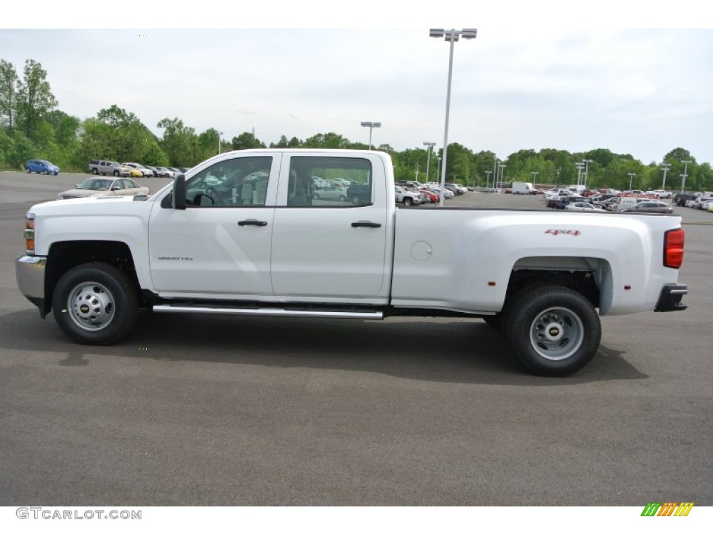 Summit White 2015 Chevrolet Silverado 3500HD WT Crew Cab Dual Rear Wheel 4x4 Exterior Photo #93130323