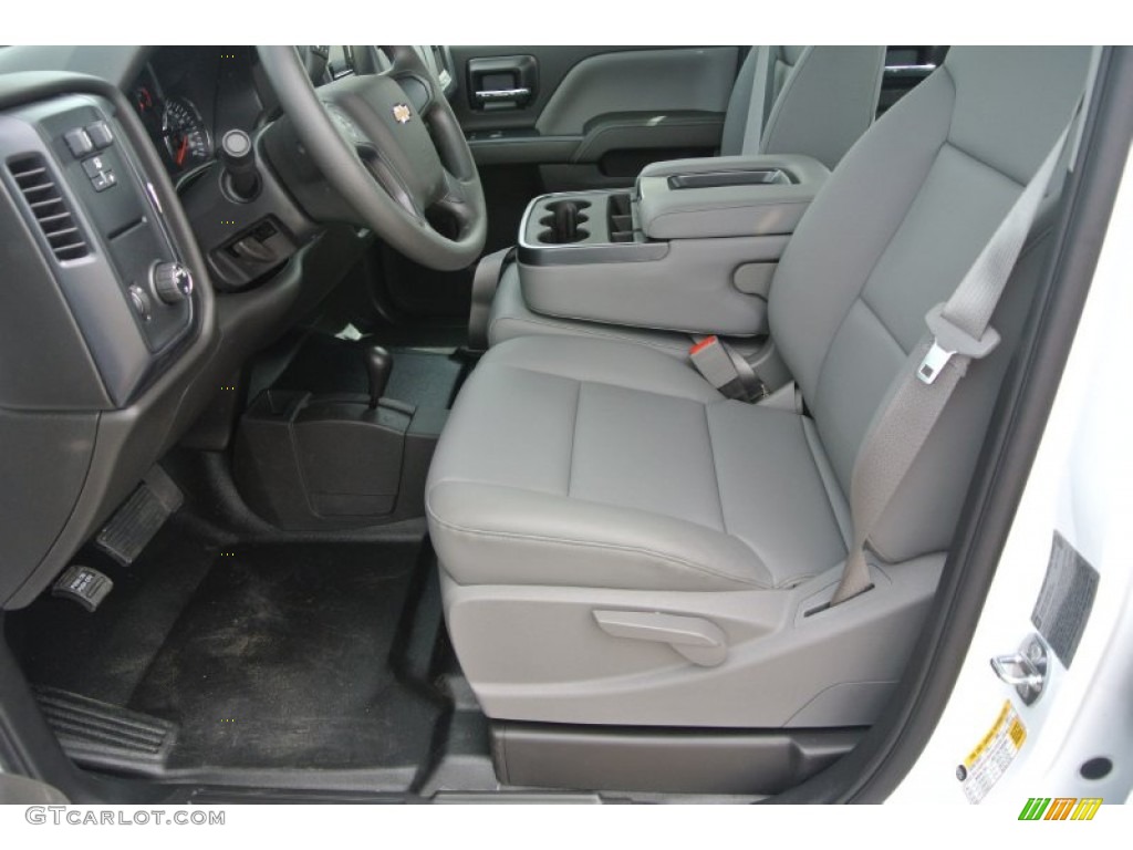 Jet Black/Dark Ash Interior 2015 Chevrolet Silverado 3500HD WT Crew Cab Dual Rear Wheel 4x4 Photo #93130390