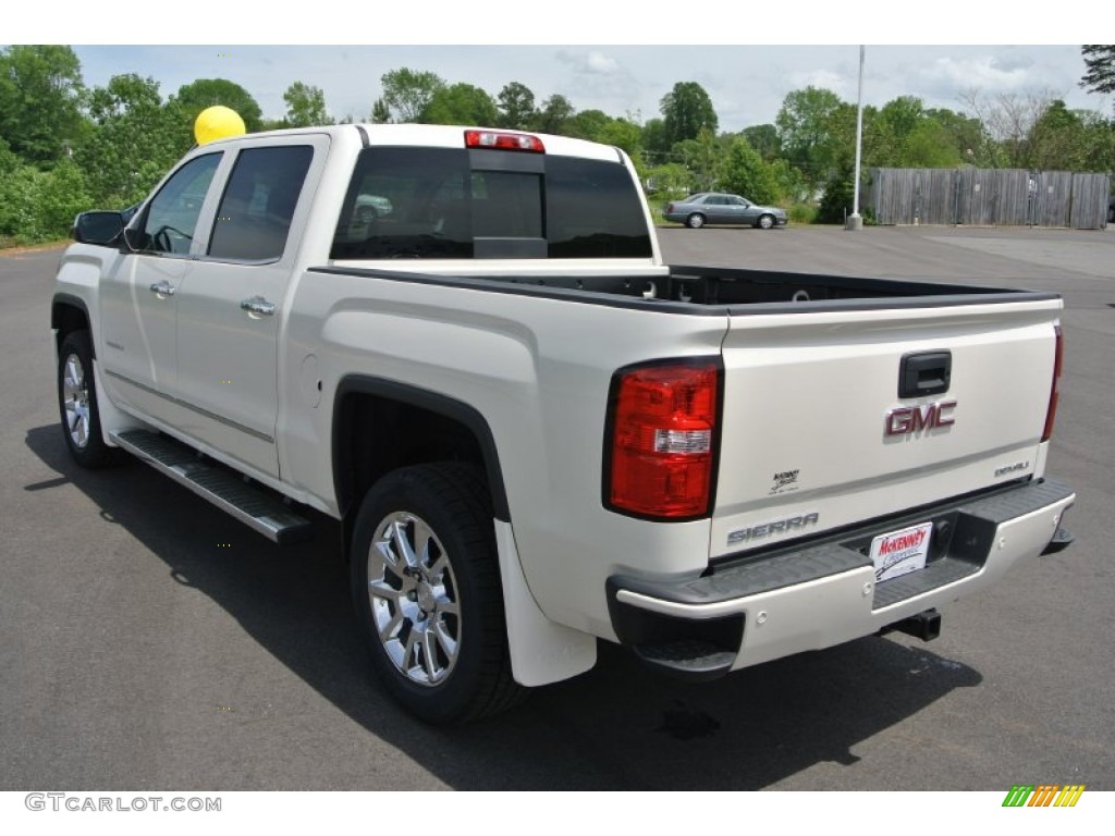 2014 Sierra 1500 Denali Crew Cab 4x4 - White Diamond Tricoat / Cocoa/Dune photo #4