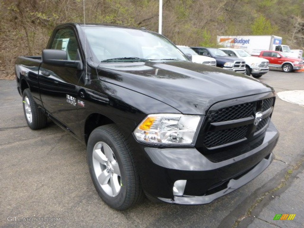 2014 1500 Express Regular Cab 4x4 - Black / Black/Diesel Gray photo #8