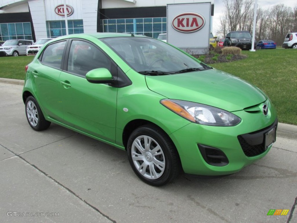 2012 MAZDA2 Sport - Spirted Green Metallic / Black photo #1