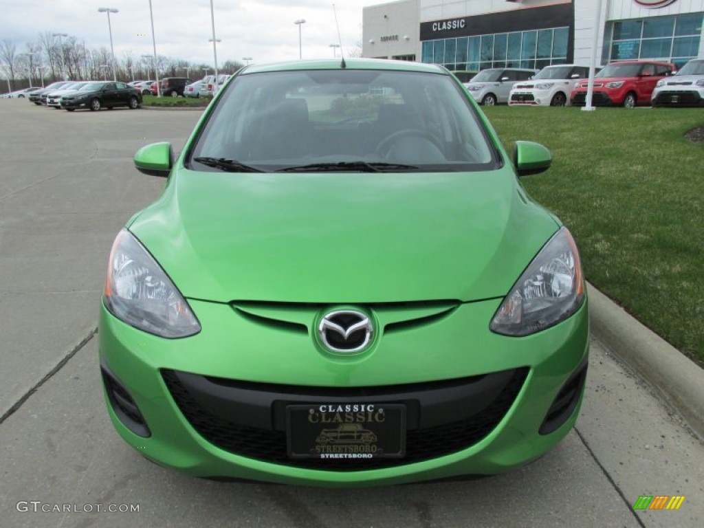 2012 MAZDA2 Sport - Spirted Green Metallic / Black photo #8