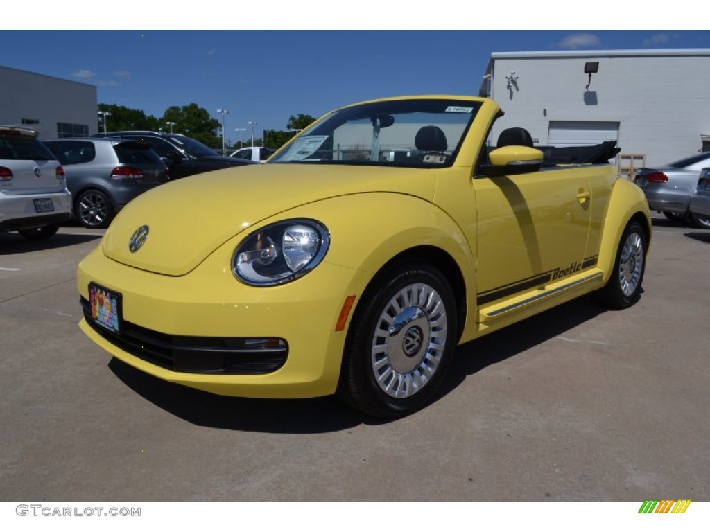 2014 Beetle 2.5L Convertible - Yellow Rush / Titan Black photo #1