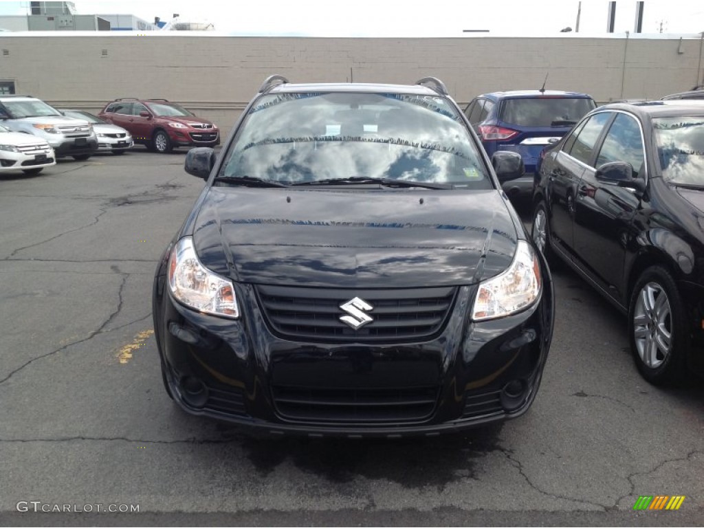 2013 SX4 Crossover AWD - Super Black Metallic / Black photo #2