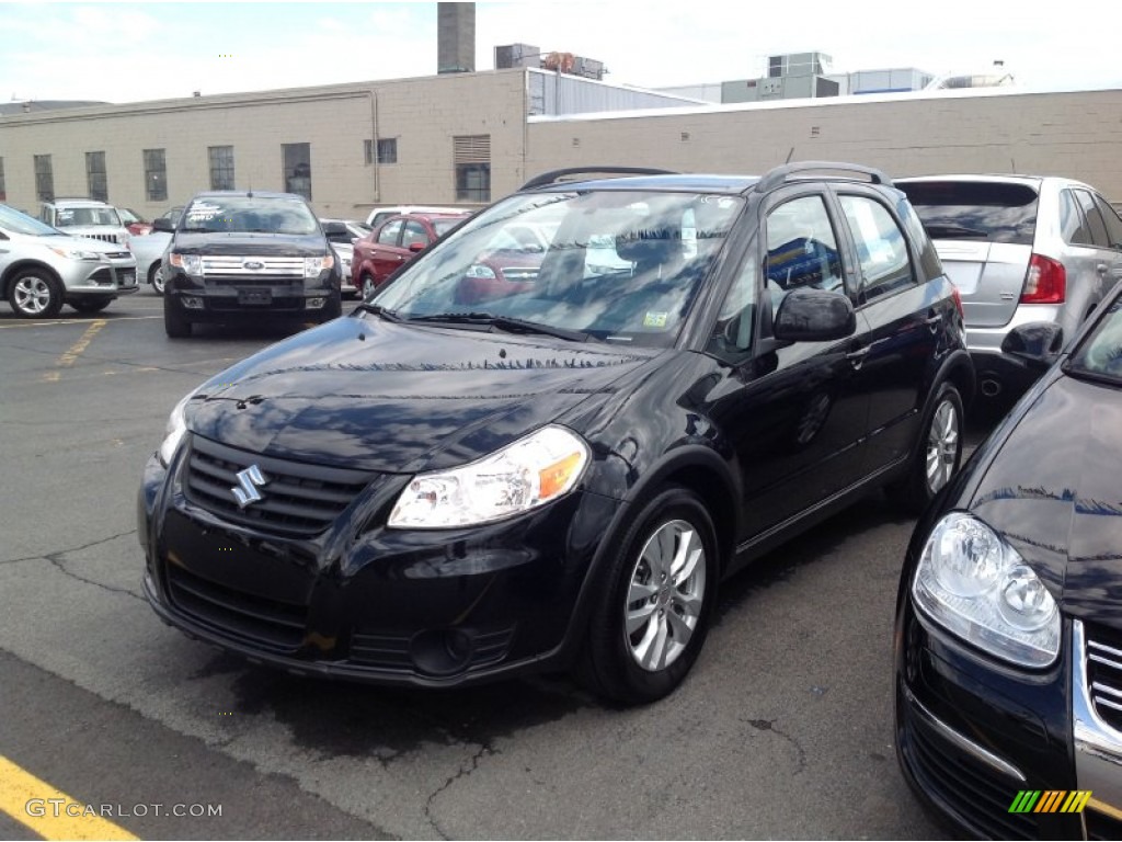 Super Black Metallic 2013 Suzuki SX4 Crossover AWD Exterior Photo #93137379