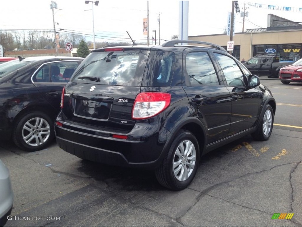 2013 SX4 Crossover AWD - Super Black Metallic / Black photo #4