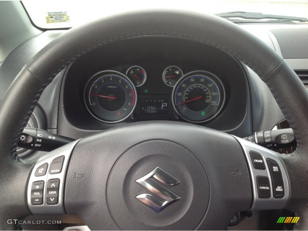 2013 SX4 Crossover AWD - Super Black Metallic / Black photo #7