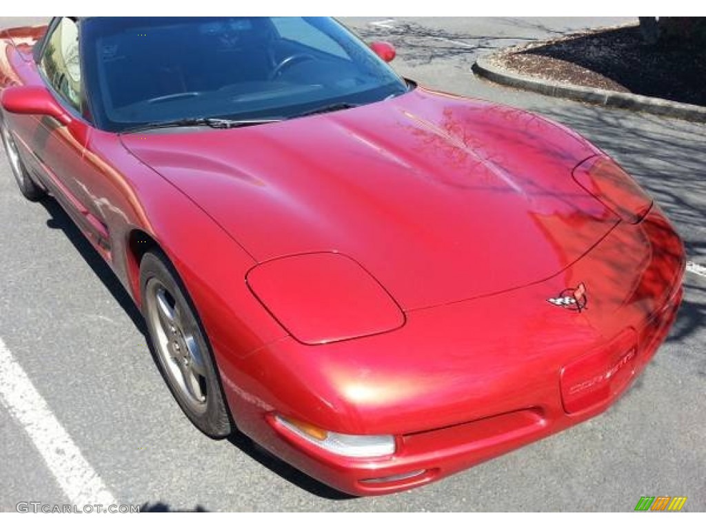 1999 Corvette Convertible - Magnetic Red Metallic / Light Oak photo #4