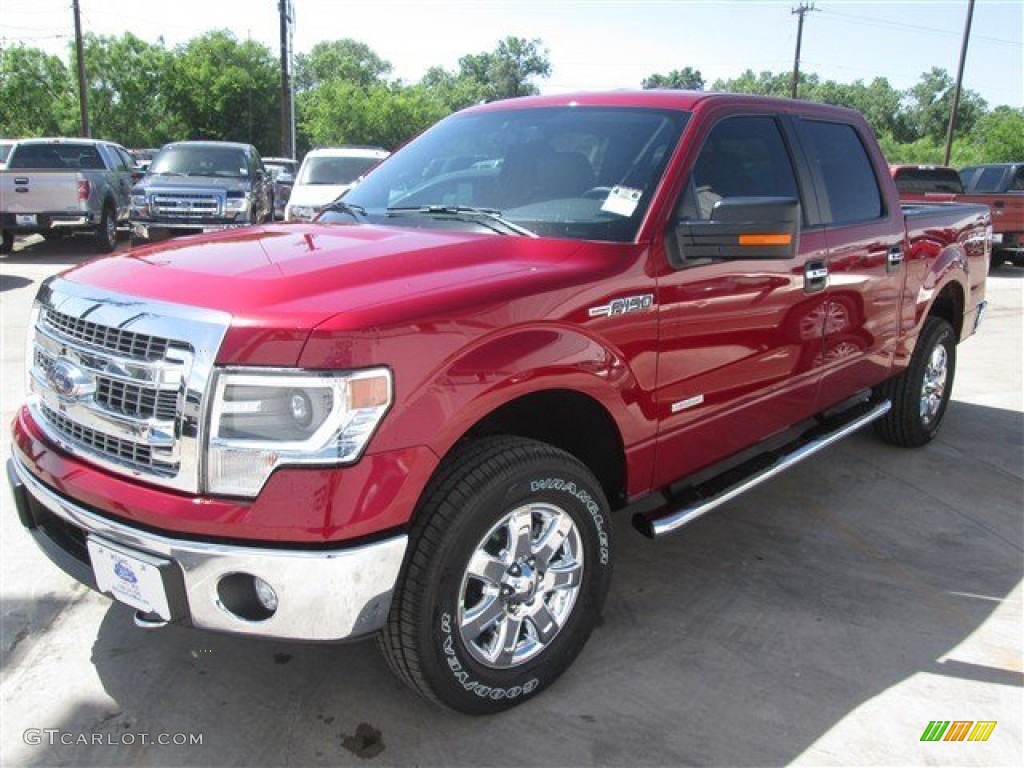 2014 F150 XLT SuperCrew 4x4 - Ruby Red / Steel Grey photo #5