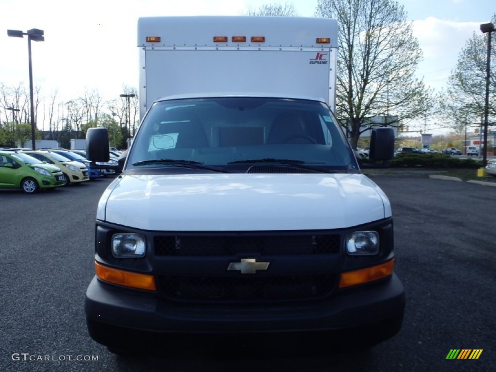 2014 Express Cutaway 3500 Utility Van - Summit White / Medium Pewter photo #2