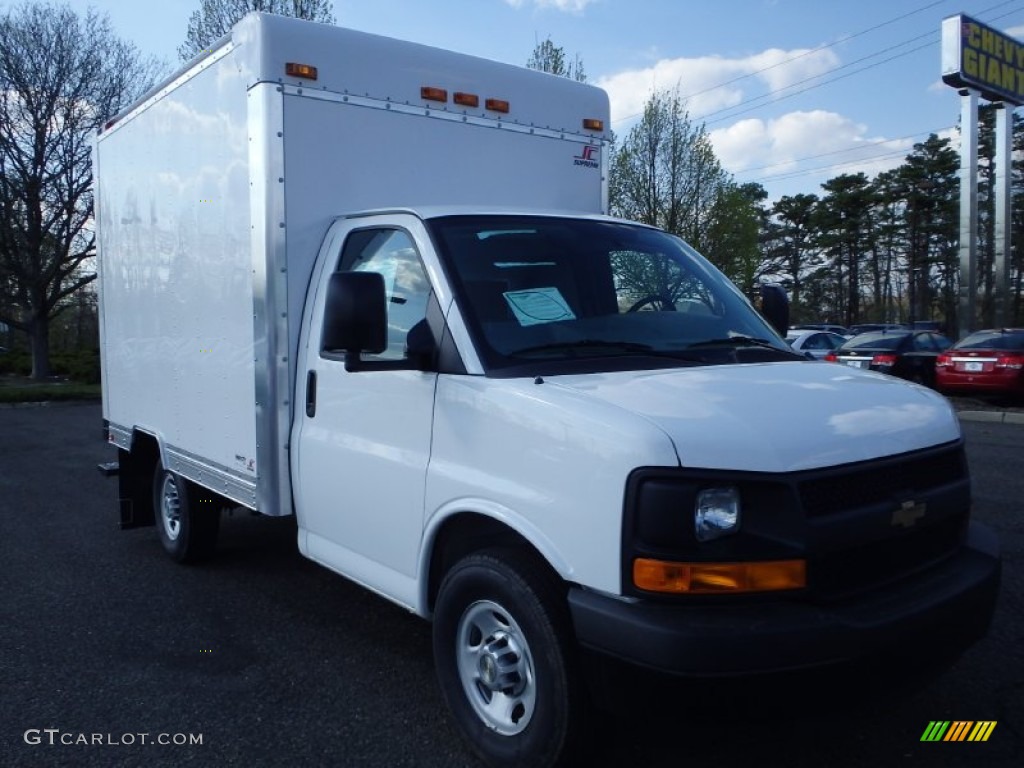 2014 Express Cutaway 3500 Utility Van - Summit White / Medium Pewter photo #3