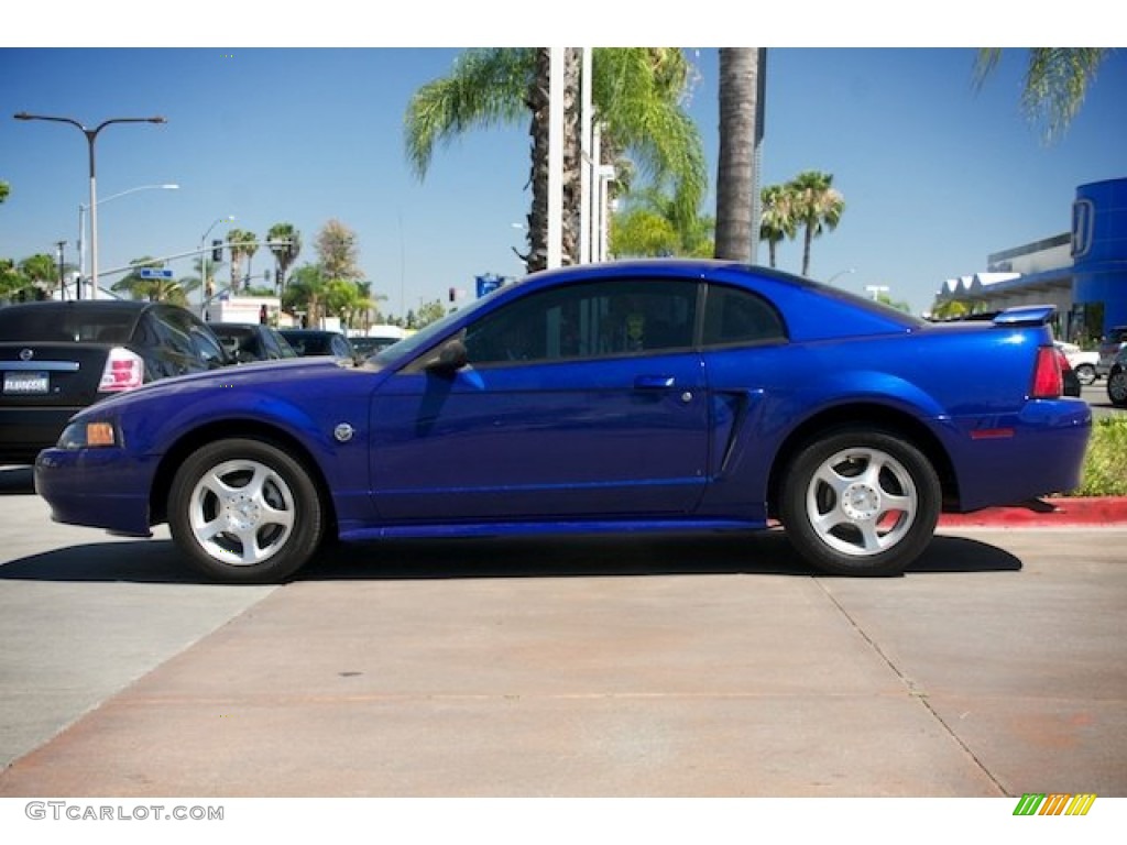 2004 Mustang V6 Coupe - Sonic Blue Metallic / Medium Graphite photo #10