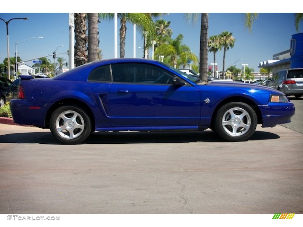 2004 Mustang V6 Coupe - Sonic Blue Metallic / Medium Graphite photo #13