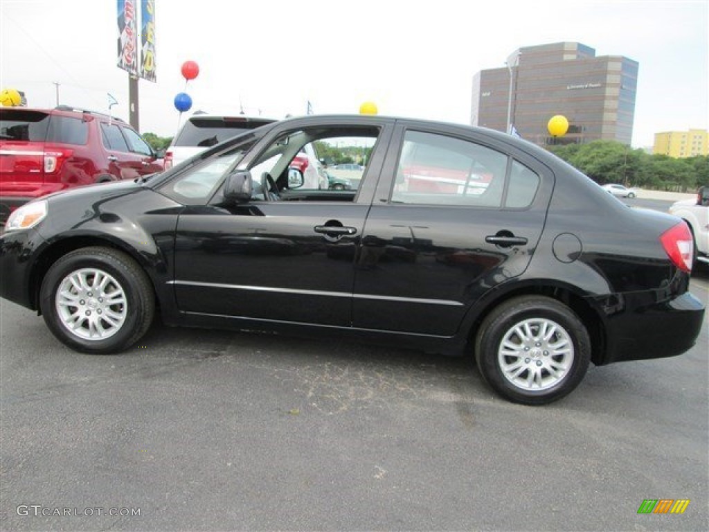 2013 SX4 Sedan LE Popular Package - Super Black Metallic / Black photo #3