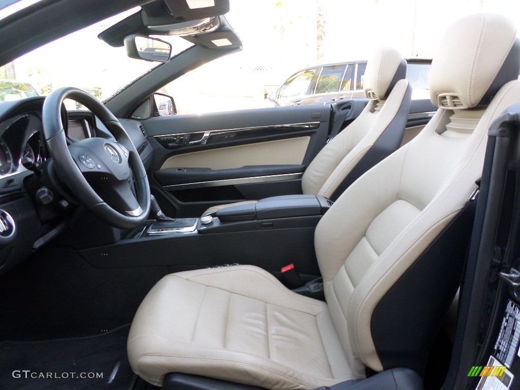 Almond/Black Interior 2011 Mercedes-Benz E 350 Cabriolet Photo #93145861
