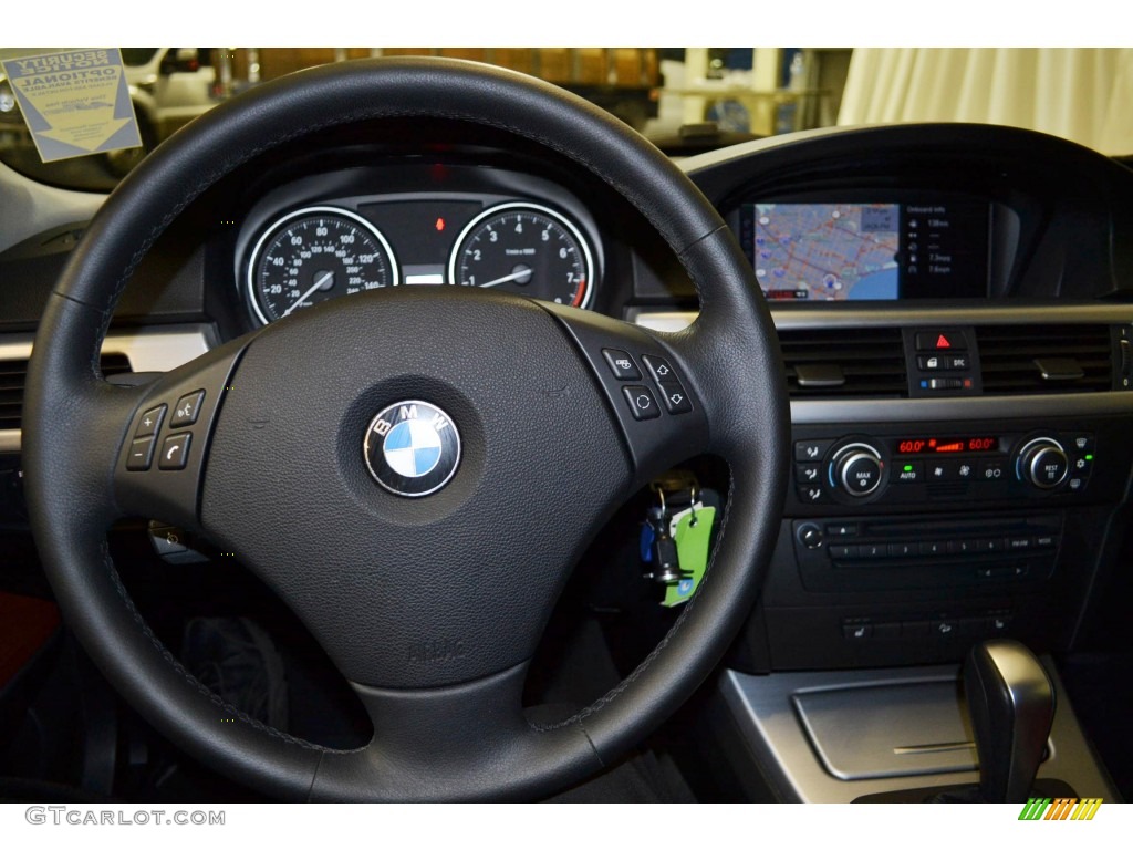 2009 BMW 3 Series 335xi Sedan Chestnut Brown Dakota Leather Steering Wheel Photo #93146170