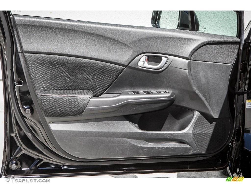 2012 Honda Civic Si Sedan Black Door Panel Photo #93146314