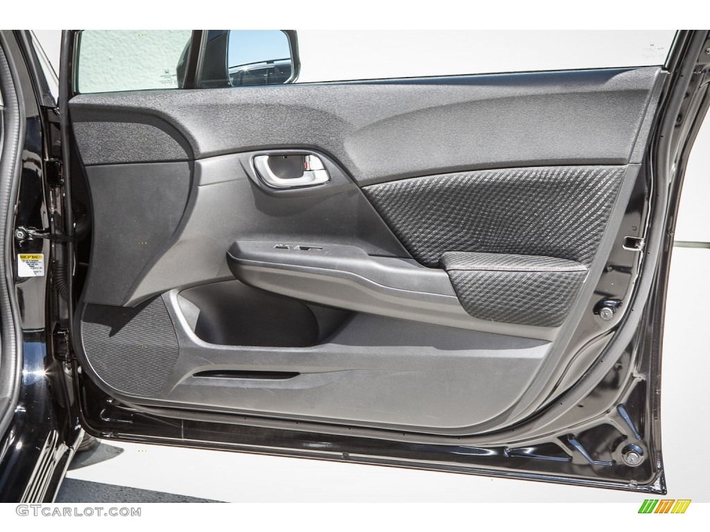 2012 Honda Civic Si Sedan Black Door Panel Photo #93146500