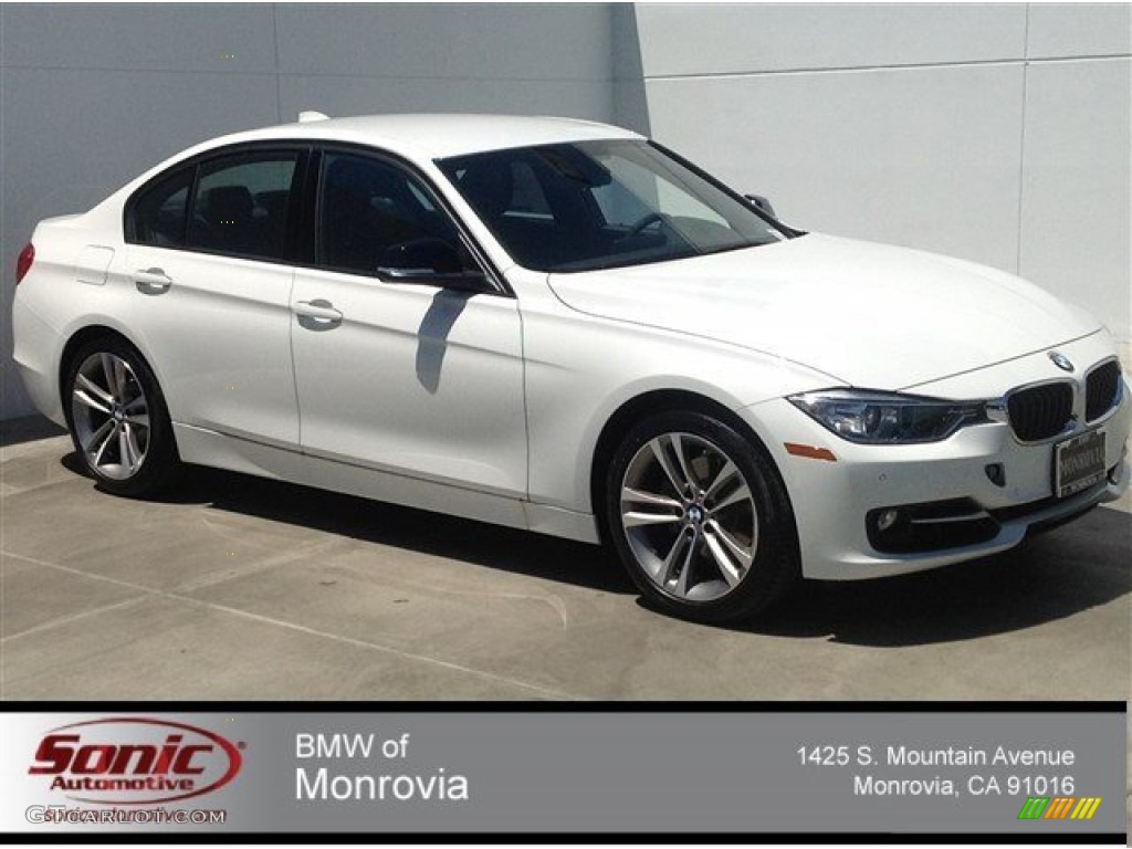 2014 3 Series 328i Sedan - Alpine White / Black photo #1