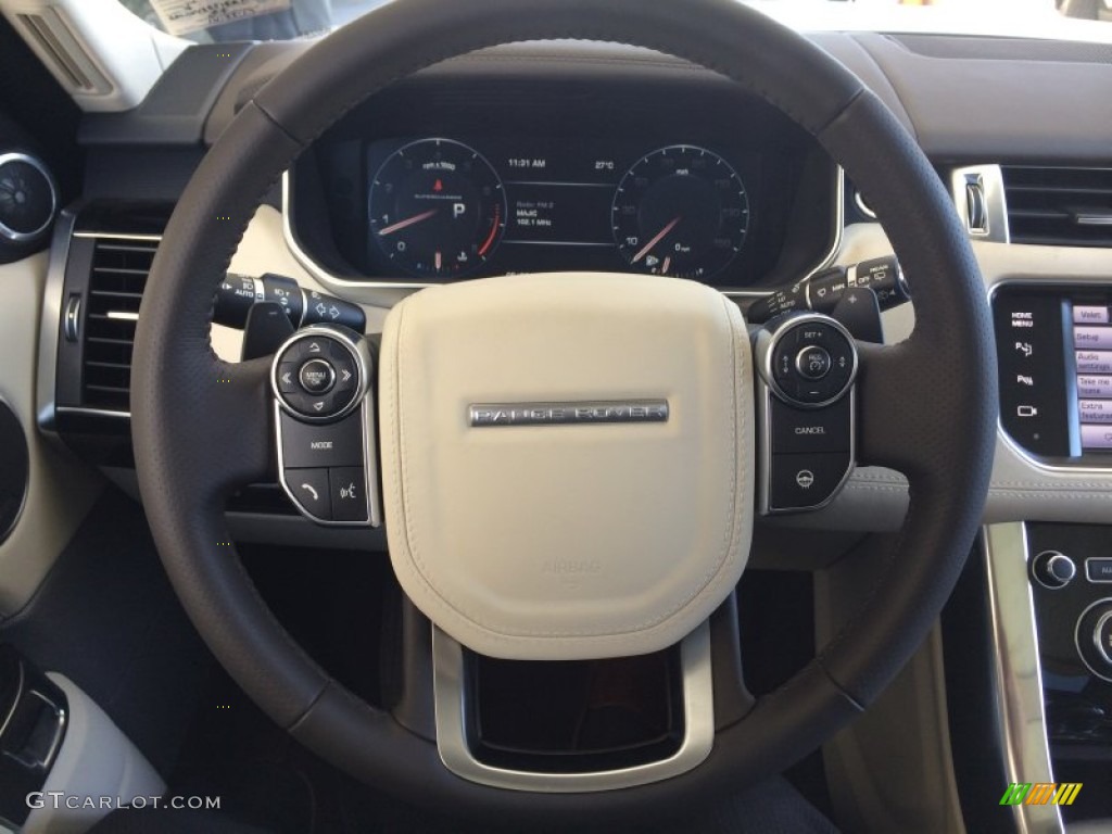 2014 Land Rover Range Rover Sport Autobiography Espresso/Ivory/Espresso Steering Wheel Photo #93154606