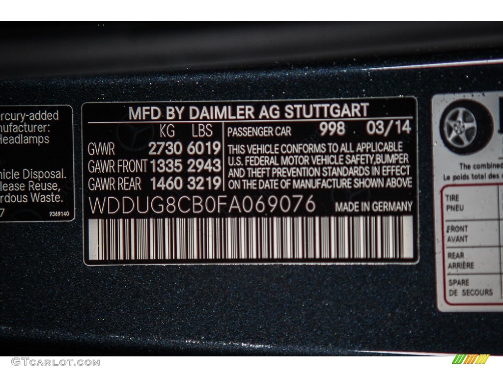 2015 S 550 Sedan - Anthracite Blue Metallic / Black photo #7