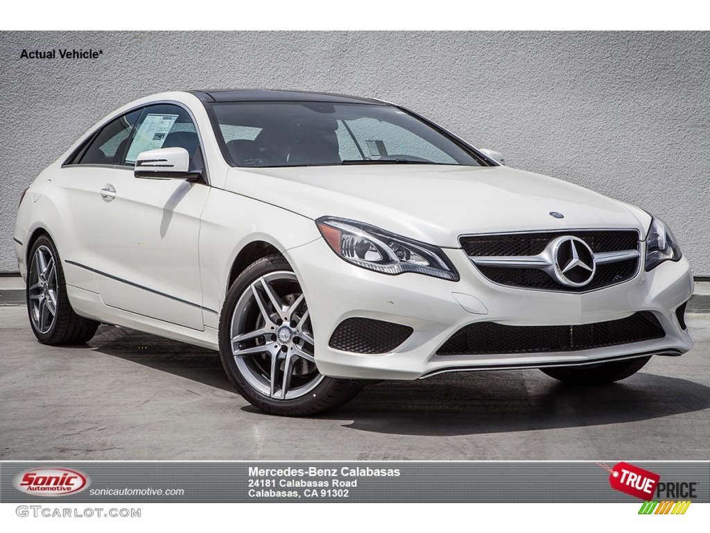 2014 E 350 Coupe - Diamond White Metallic / Black photo #1