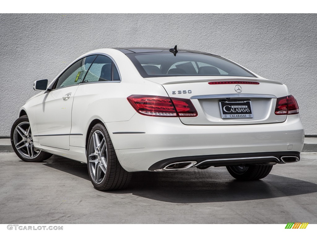 2014 E 350 Coupe - Diamond White Metallic / Black photo #2