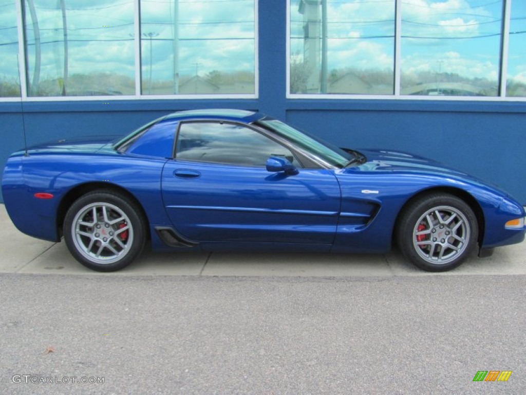 2002 Corvette Z06 - Electron Blue Metallic / Black photo #1