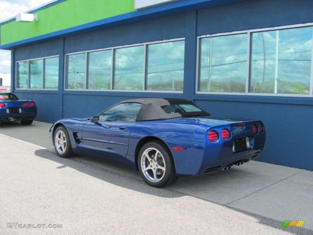 2002 Corvette Convertible - Electron Blue Metallic / Black photo #2