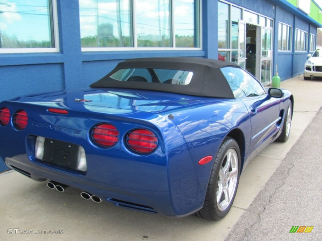 2002 Corvette Convertible - Electron Blue Metallic / Black photo #7