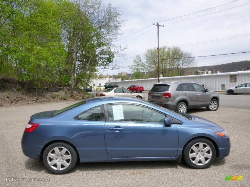2007 Civic LX Coupe - Atomic Blue Metallic / Gray photo #1