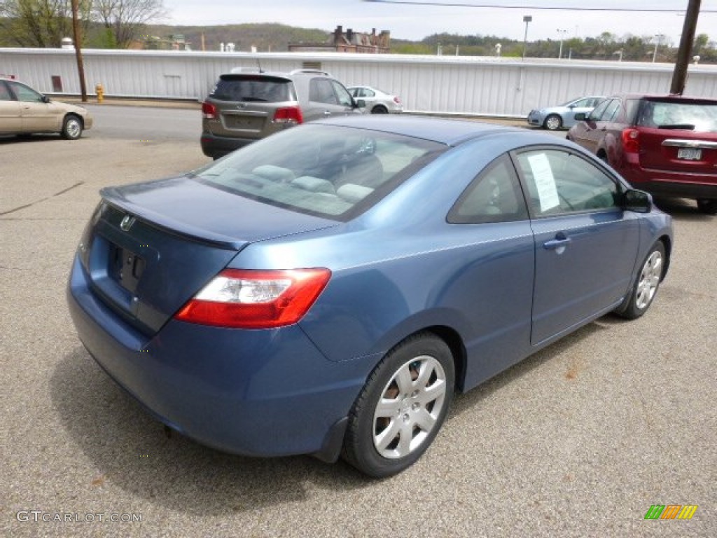 2007 Civic LX Coupe - Atomic Blue Metallic / Gray photo #8