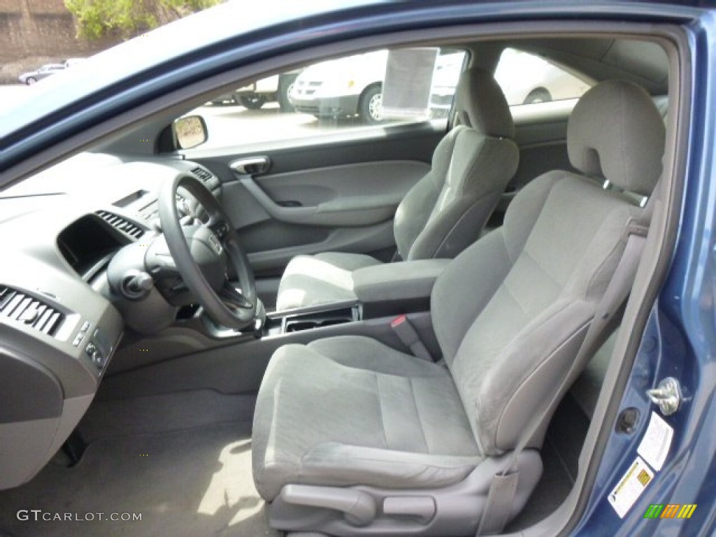 2007 Civic LX Coupe - Atomic Blue Metallic / Gray photo #10