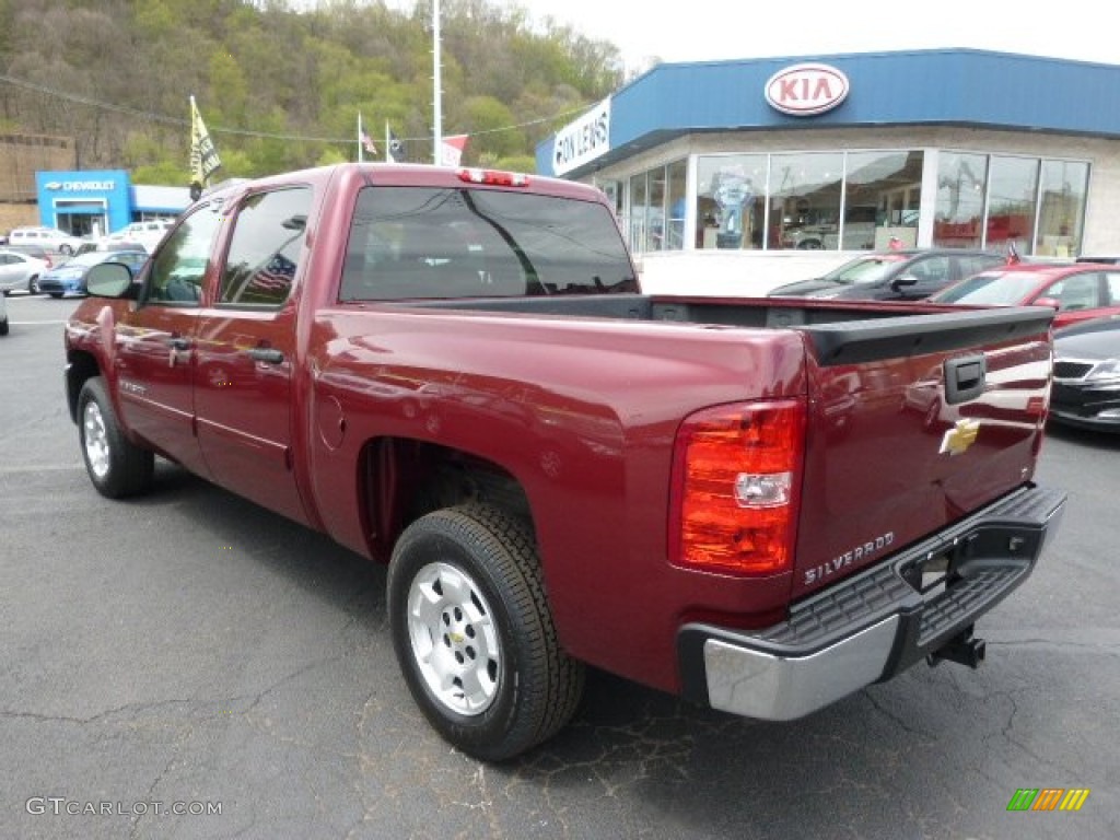 2013 Silverado 1500 LT Crew Cab - Deep Ruby Metallic / Light Cashmere/Dark Cashmere photo #6