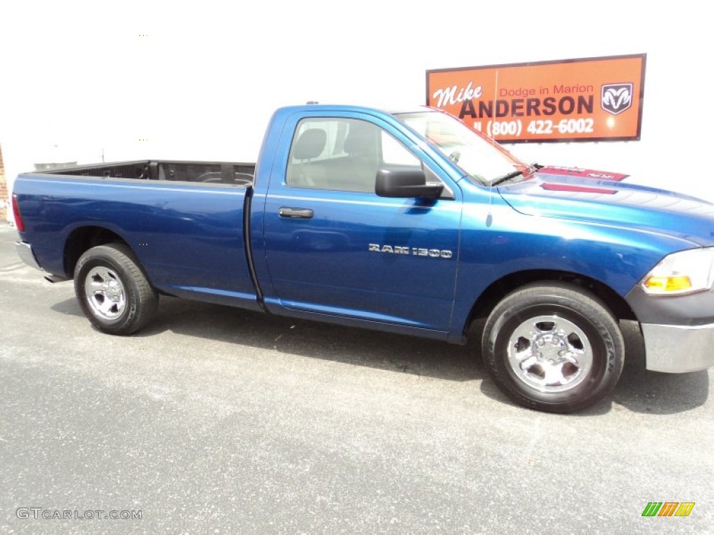 2011 Ram 1500 ST Regular Cab - Deep Water Blue Pearl / Dark Slate Gray/Medium Graystone photo #2