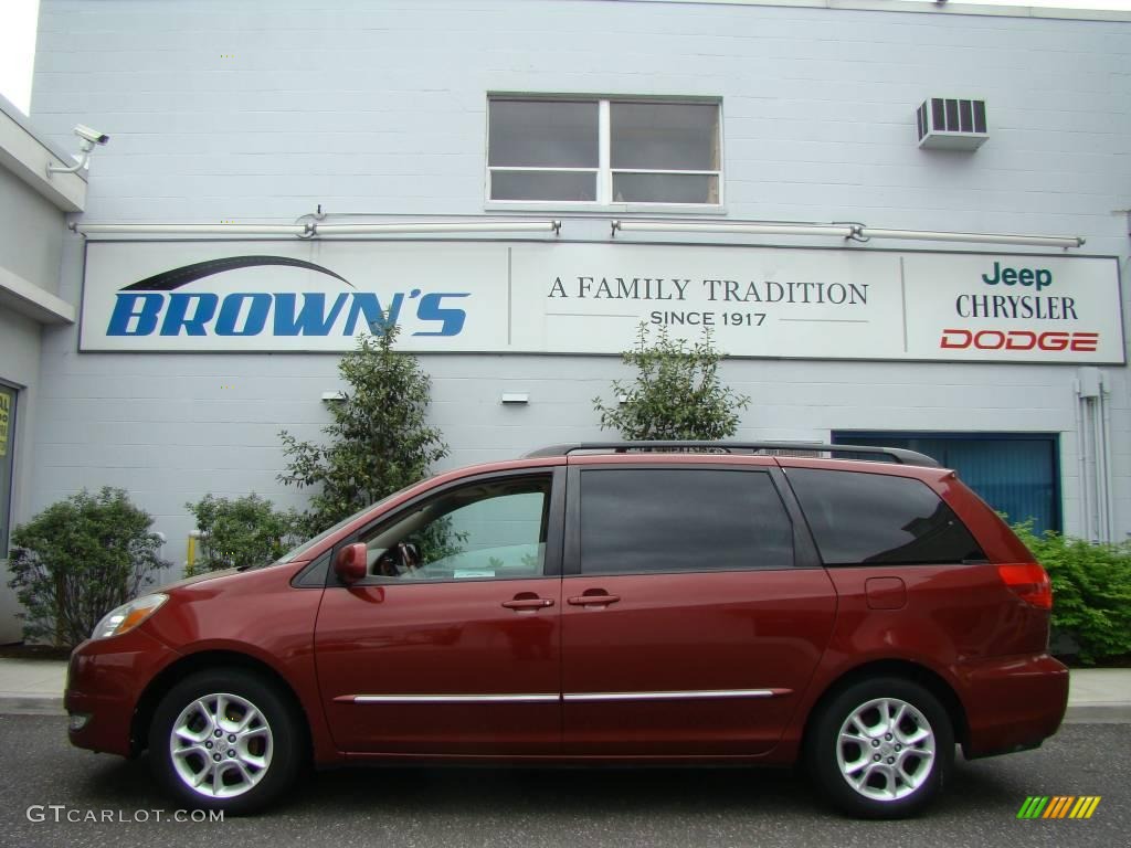 2004 Sienna XLE Limited - Salsa Red Pearl / Fawn Beige photo #1
