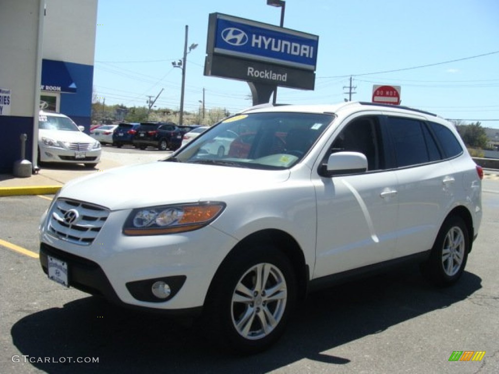 2011 Santa Fe SE AWD - Frost White Pearl / Gray photo #1