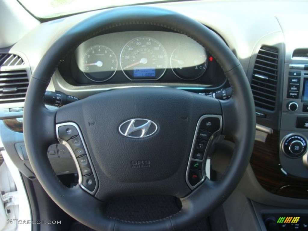 2011 Santa Fe SE AWD - Frost White Pearl / Gray photo #13