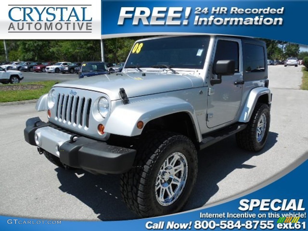 2008 Wrangler Sahara 4x4 - Bright Silver Metallic / Dark Slate Gray/Medium Slate Gray photo #1