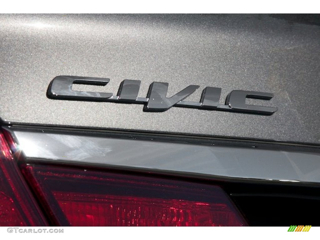 2014 Civic LX Sedan - Modern Steel Metallic / Black photo #3
