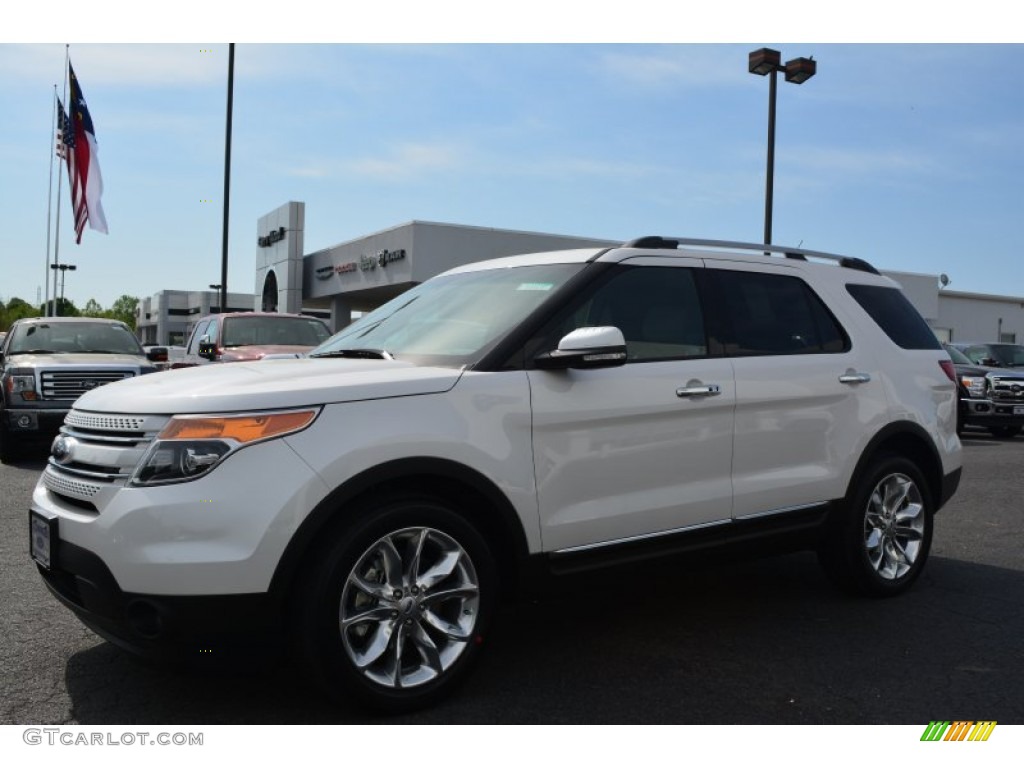 2014 Explorer Limited - White Platinum / Medium Light Stone photo #3